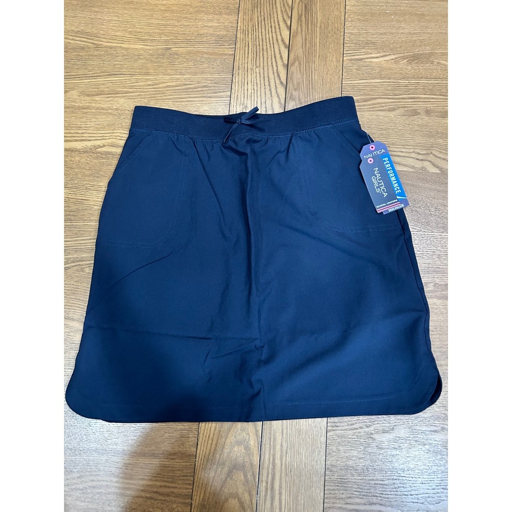Nautica Girls School Uniform‎ Skort Navy Blue Size 16 Regular Knit Waist